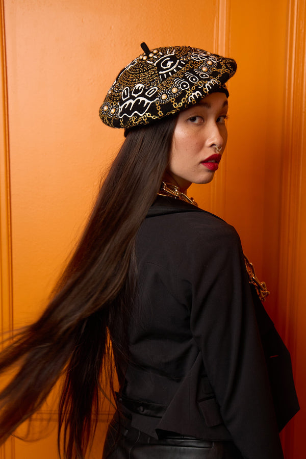 Doodleverse x PJ Linden Beret