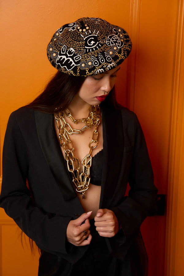 Doodleverse x PJ Linden Beret