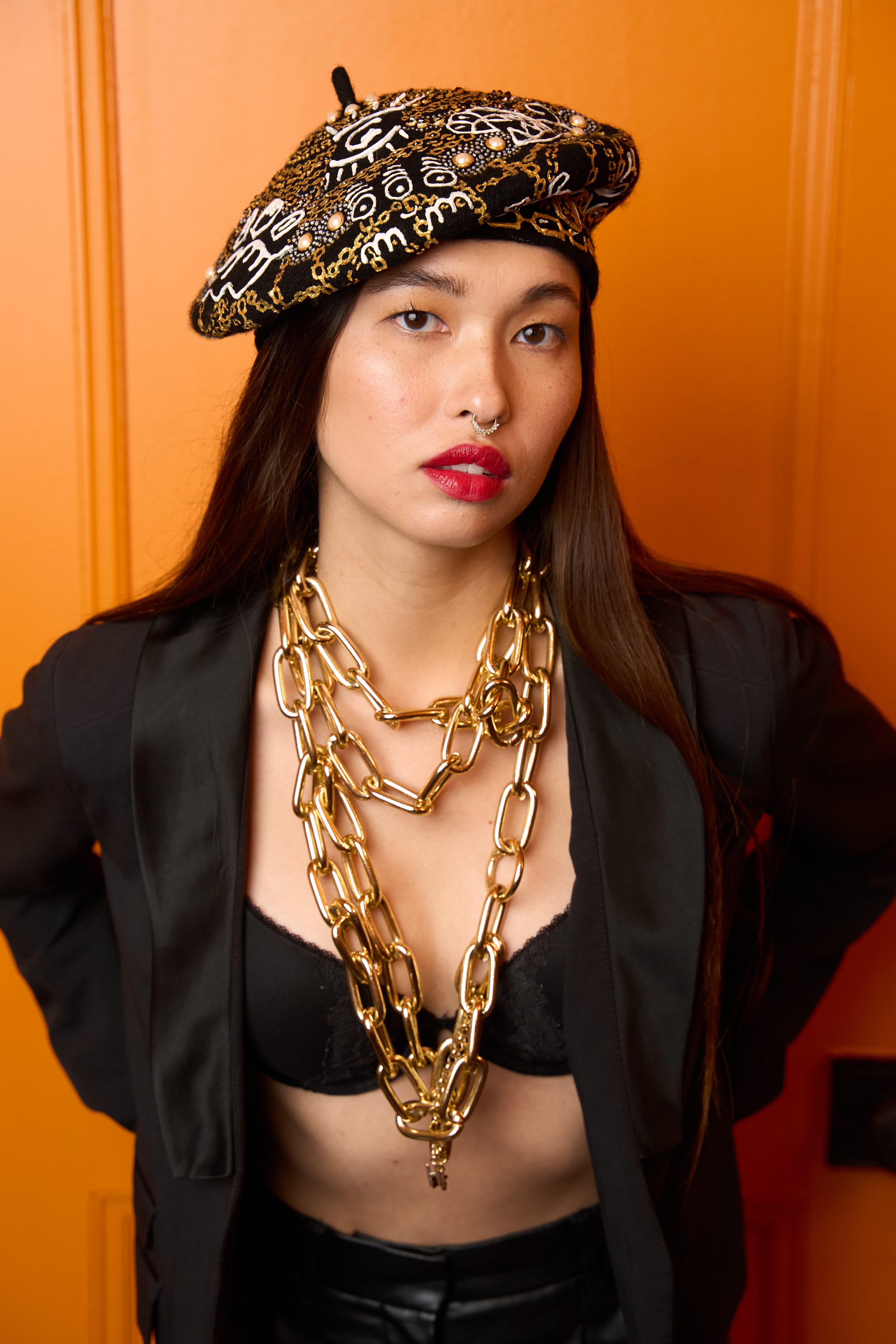 Doodleverse x PJ Linden Beret