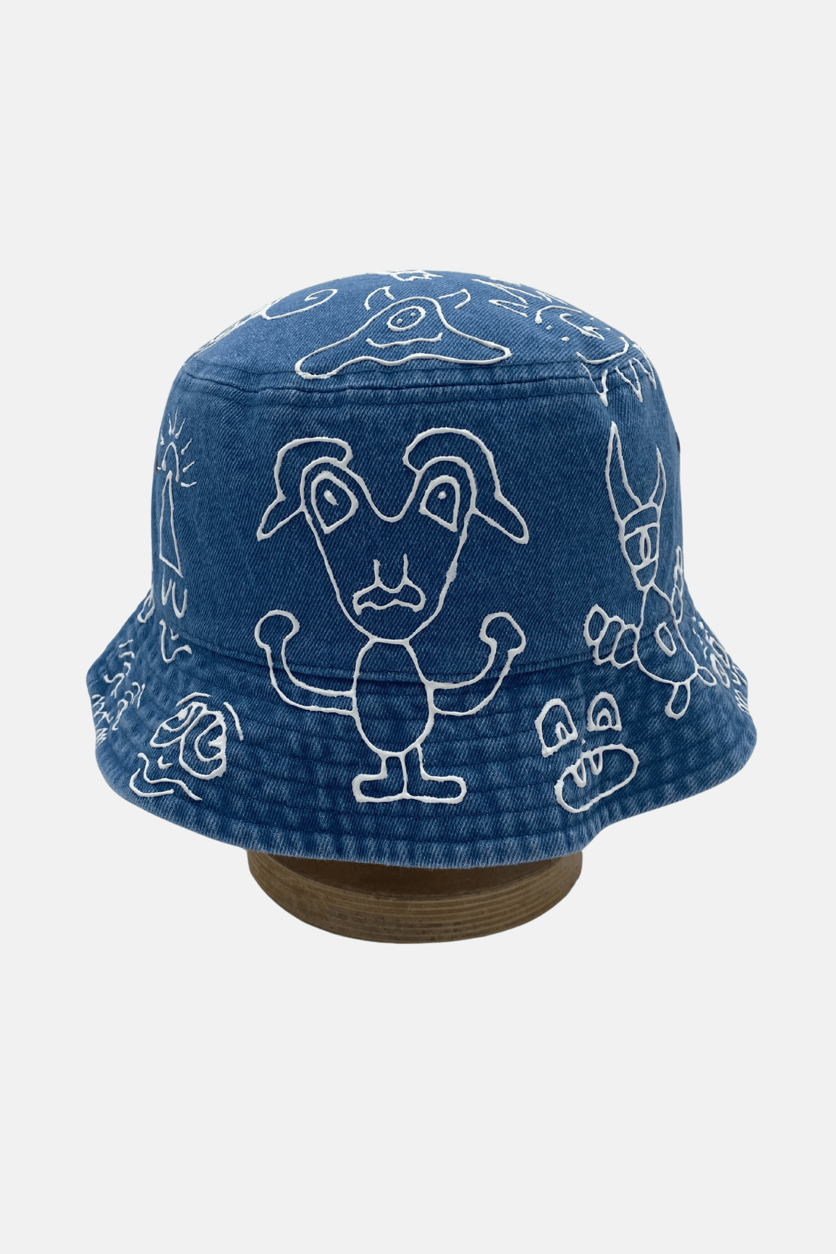 Doodleverse Bucket Hat Doodle Monsters Denim Bucket Hat