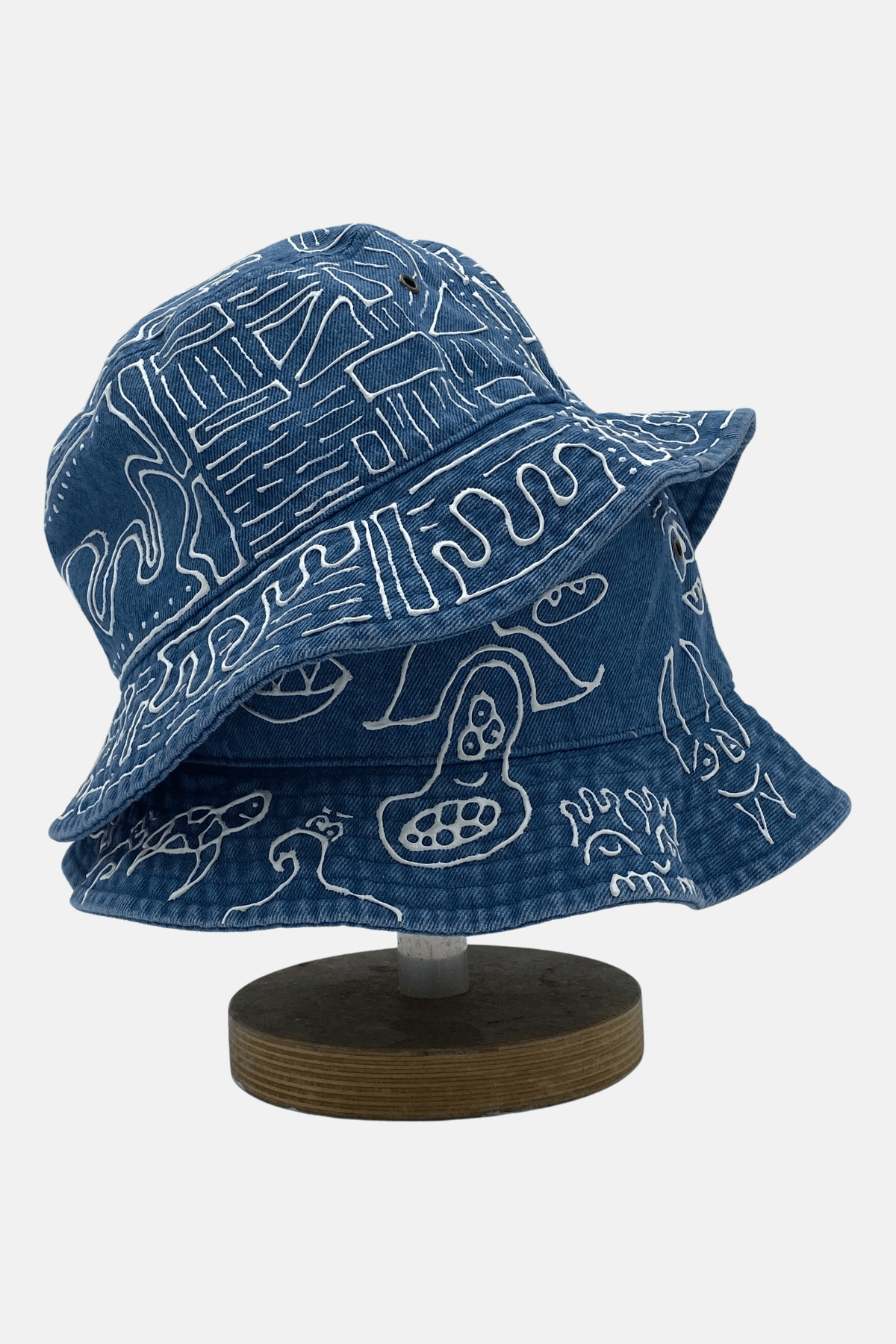 Doodleverse Bucket Hat Geometric Doodles Denim Bucket Hat