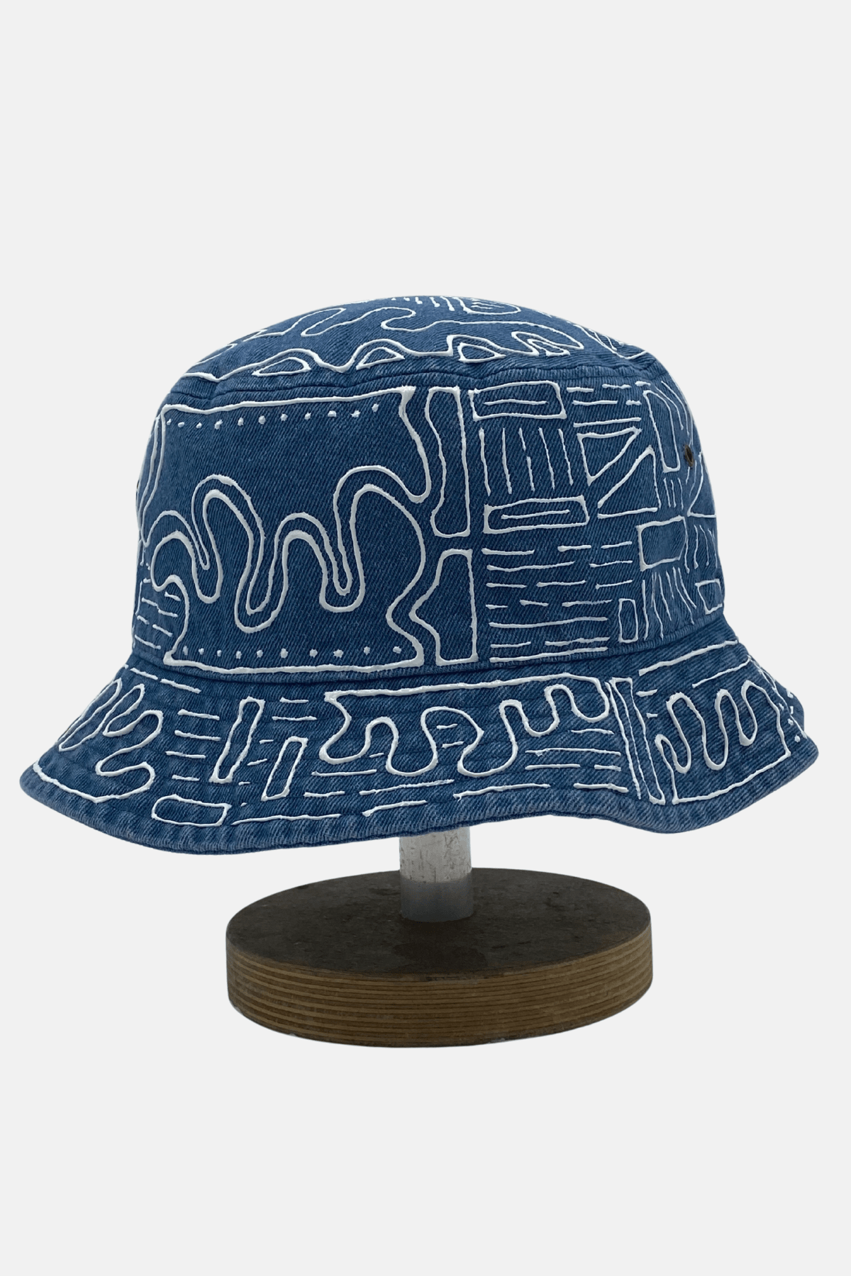 Doodleverse Bucket Hat Geometric Doodles Denim Bucket Hat
