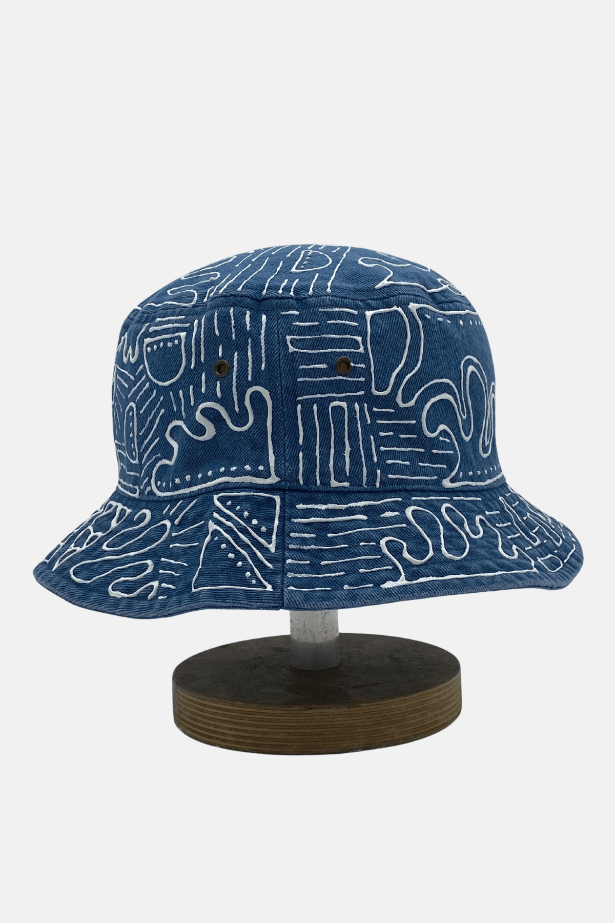 Doodleverse Bucket Hat Geometric Doodles Denim Bucket Hat