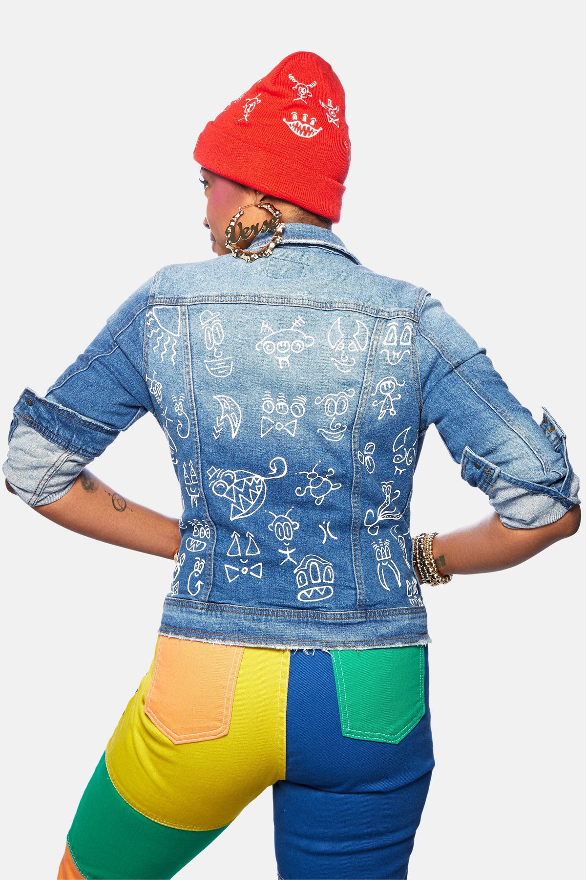 Doodleverse Jacket Blue Doodleverse Jacket in Denim