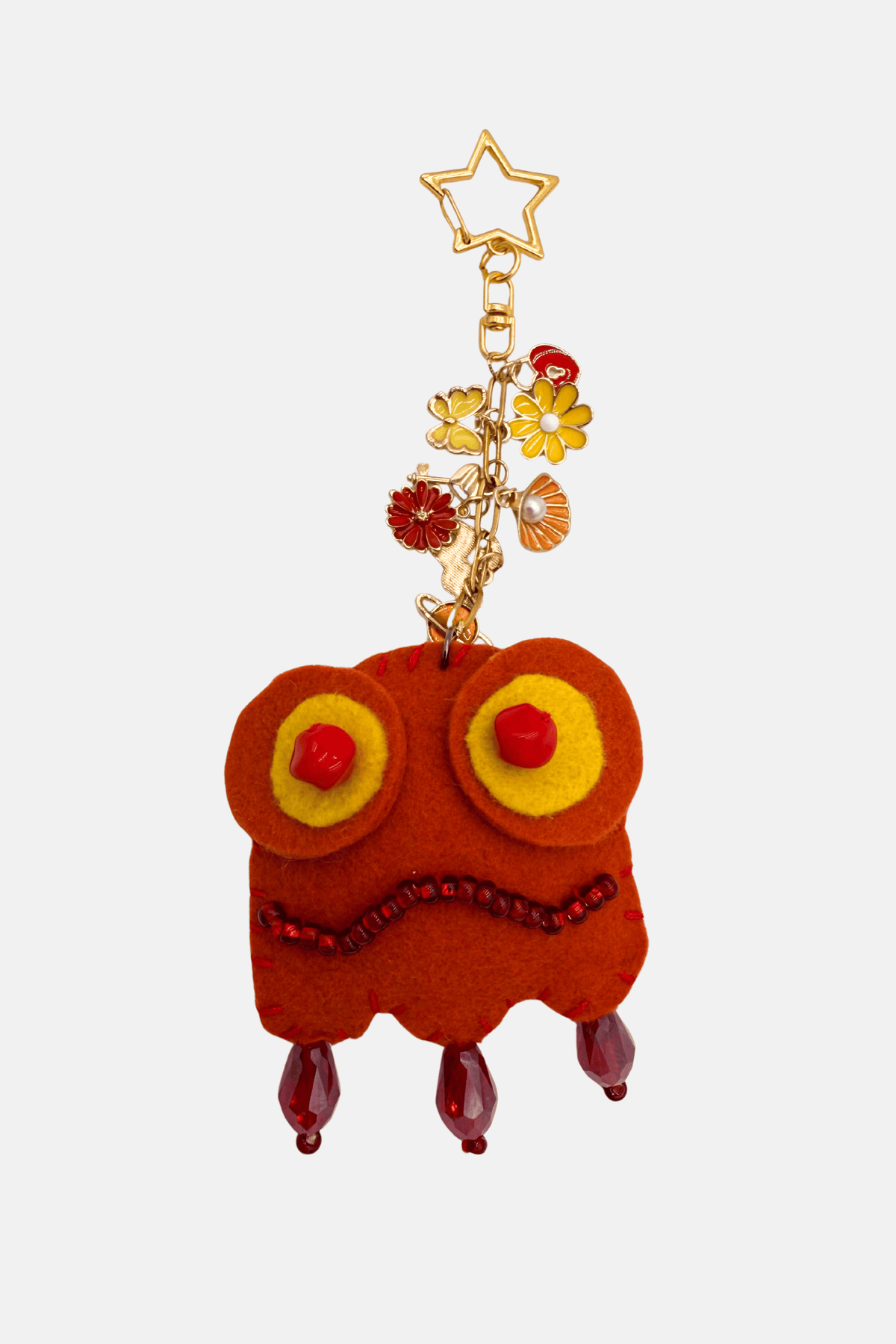 Doodleverse Orange Monster Ladoodle Keychain