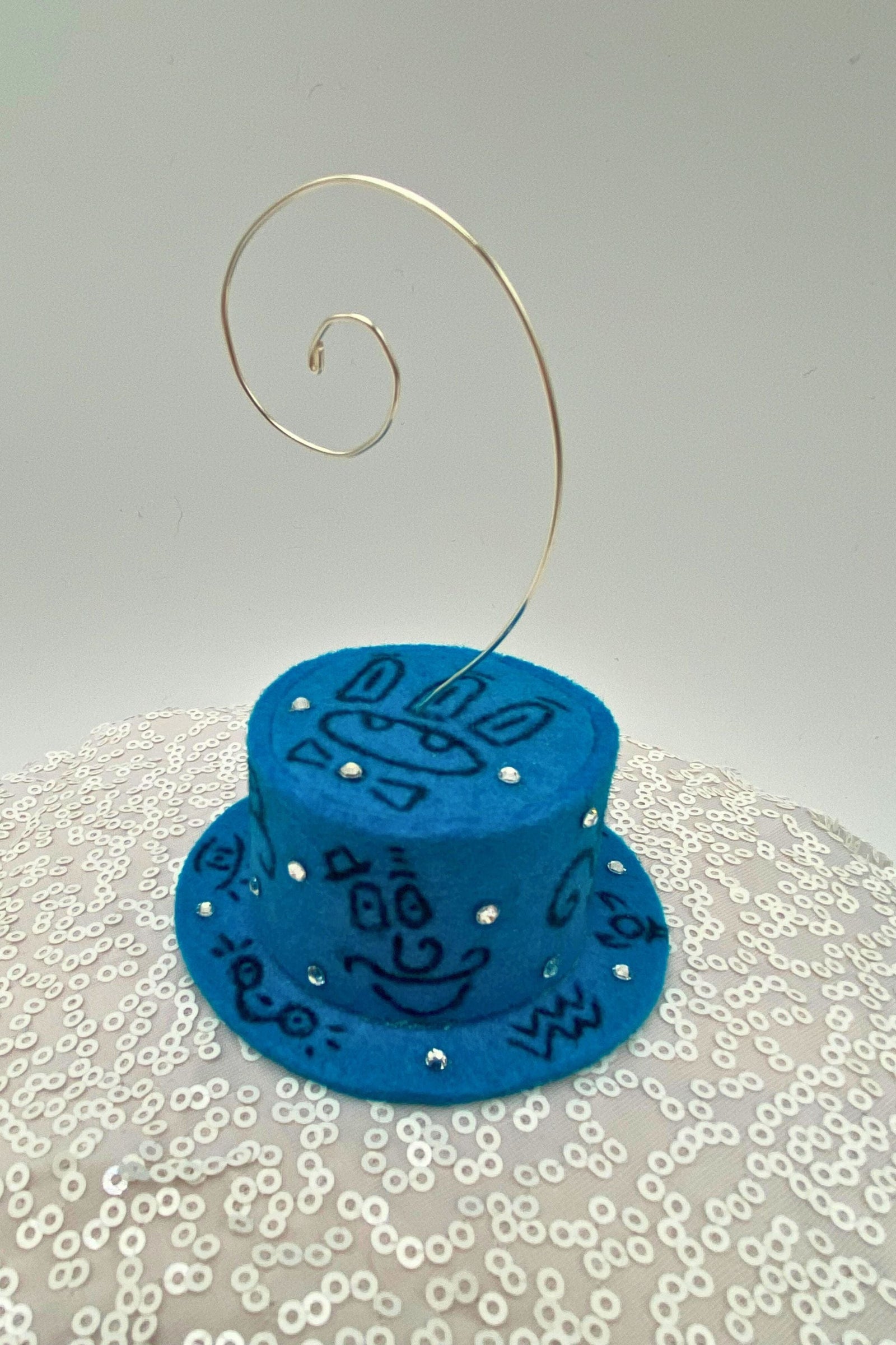 Doodleverse Ornament Blue Doodle Ornament in Blue