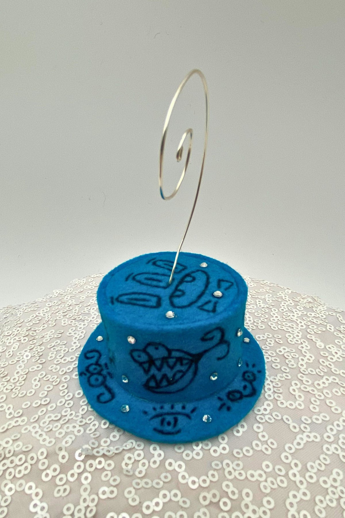 Doodleverse Ornament Blue Doodle Ornament in Blue