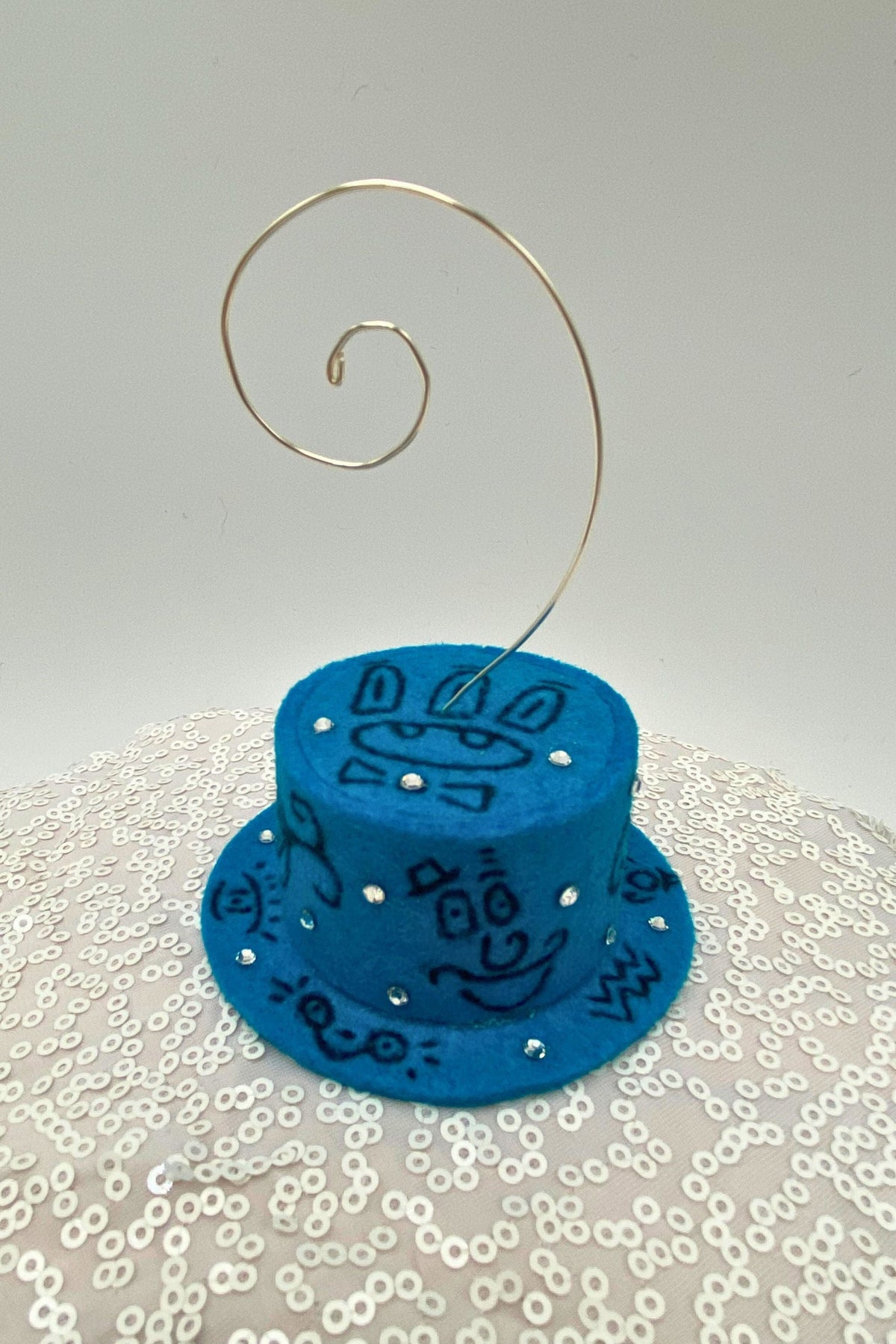Doodleverse Ornament Blue Doodle Ornament in Blue