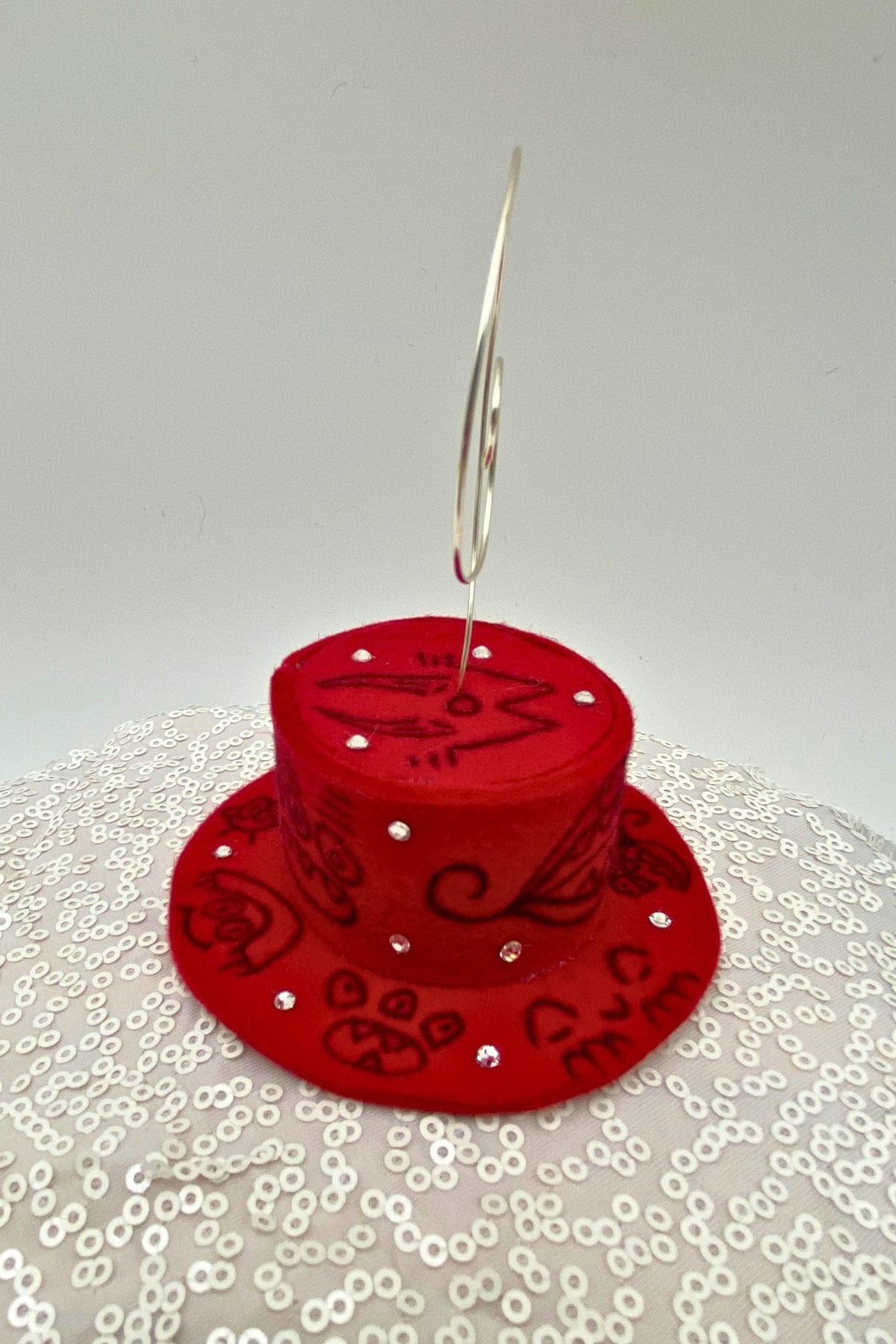 Doodleverse Ornament Red Doodle Ornament in Red