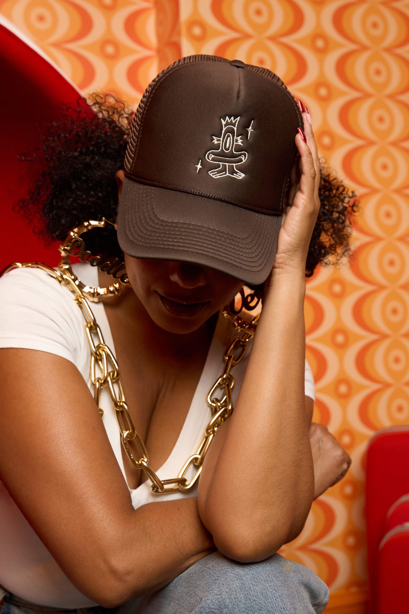 Doodleverse Trucker Hat Cosmic Brownie Trucker Hat