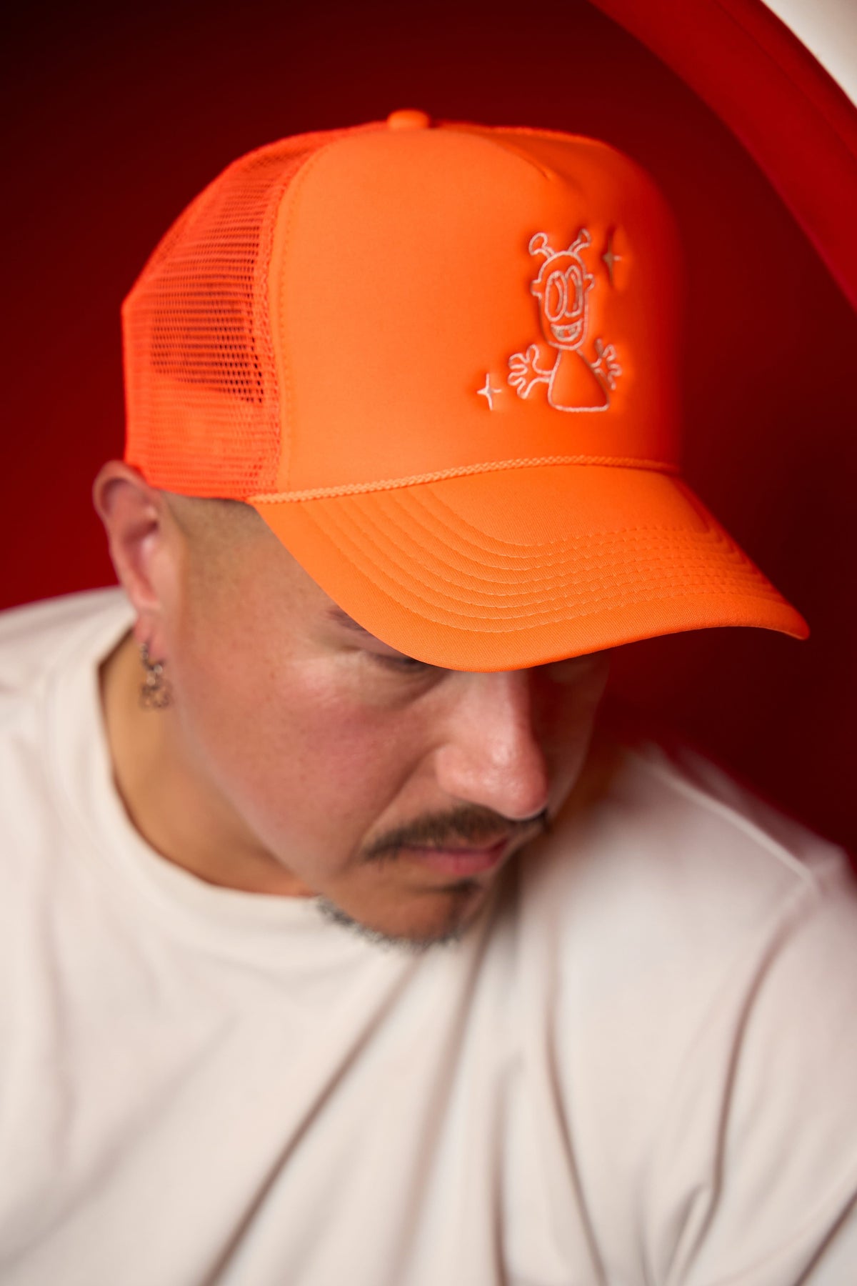 Doodleverse Trucker Hat Planet Neon Trucker Hat